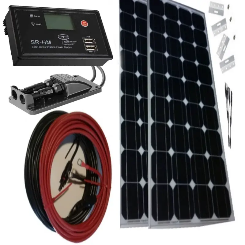 Complete RV Solar System 4 x 100 Watt Mono